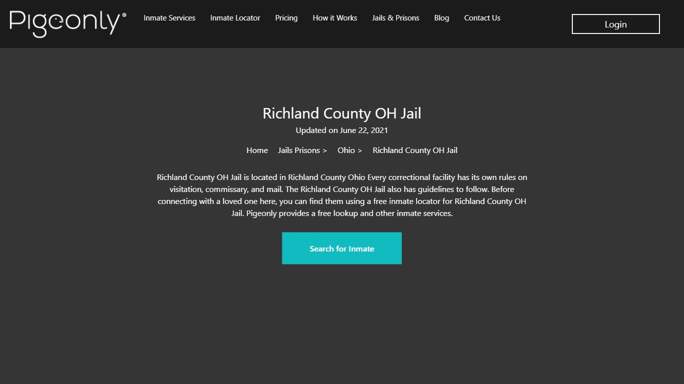 Richland County OH Jail Inmate Search | Ohio - Pigeonly